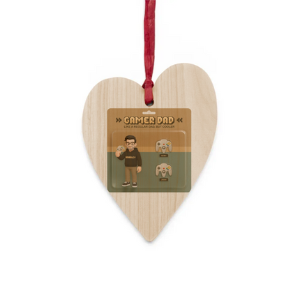 Gamer Dad Wooden Ornaments