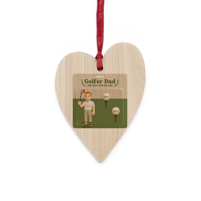 Golfer Dad Wooden Ornaments