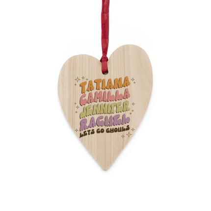 Lets Go Ghouls Wooden Ornaments