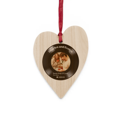 Music Player Vinyl Record Spotify Wooden Ornaments
