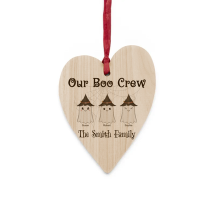 Our Boo Crew Wooden Ornaments