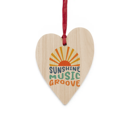 Sunshine Music Groove Wooden Ornaments