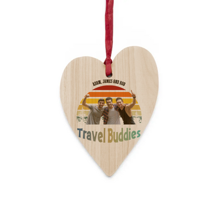 Travel Buddies Wooden Ornaments