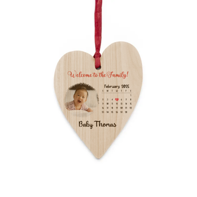 Welcome to the Family! Wooden Ornaments