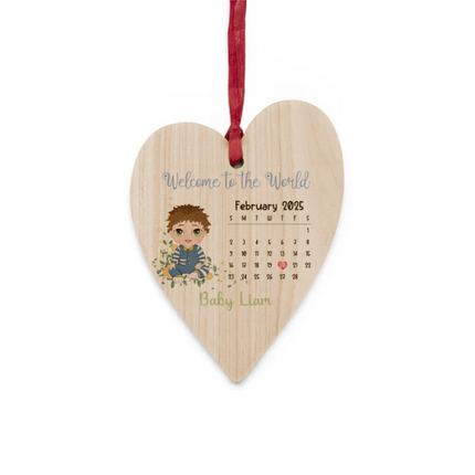 Welcome To The World Wooden Ornaments