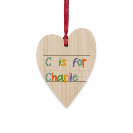 Y is for Your Name Wooden Ornaments