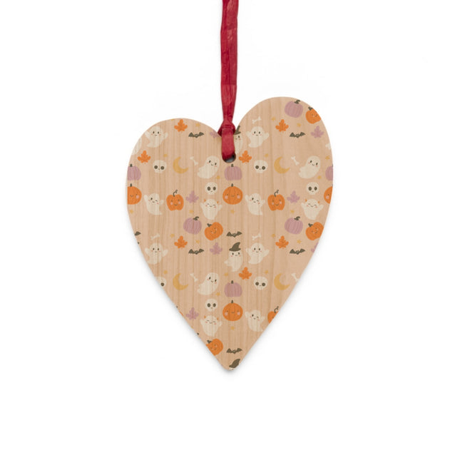 Cute Halloween Name Pattern Wooden Ornaments