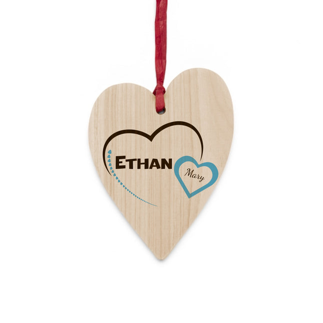 Dad Heart Wooden Ornaments