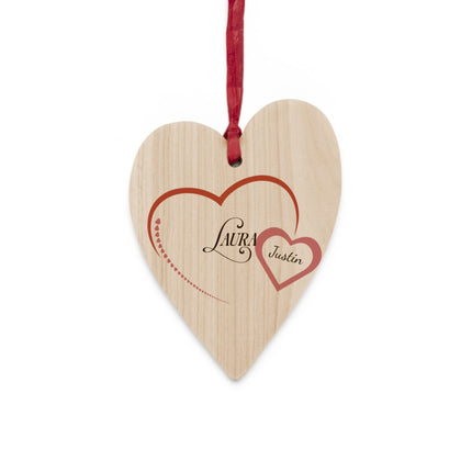 Mom Heart Wooden Ornaments