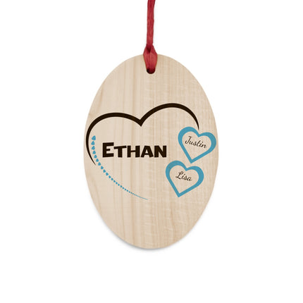Dad Heart Wooden Ornaments