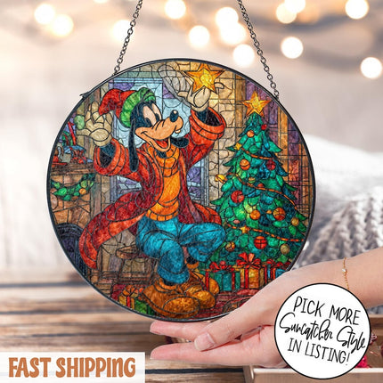 Goofy Stained Glass Suncatcher, A Goofy Movie Suncatcher, Gift for Kids