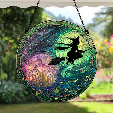 Elphaba and Glinda Besties Glass Suncatcher, Wicked For Good Ornament, Wickeds Merch Acrylic Suncatcher, Wicked Musical Movie Fan Gift
