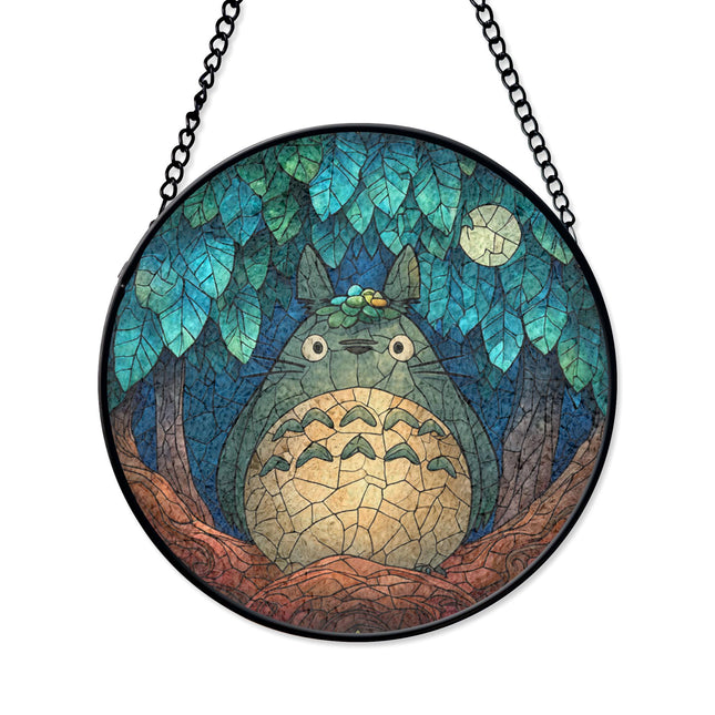 Anime Lover Hobby Stained Glass, Ghibli Fan Suncatcher, Gift For Friends Window Hanging, Kids Room Decor Stained Glass, Birthday Gift Idea