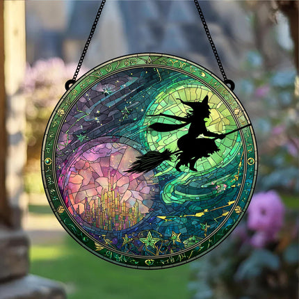 Elphaba and Glinda Besties Glass Suncatcher, Wicked For Good Ornament, Wickeds Merch Acrylic Suncatcher, Wicked Musical Movie Fan Gift