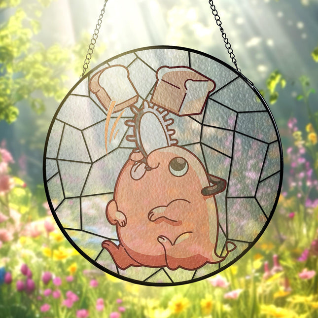 Pet Stained Glass Suncatcher – Printed Art – Window Hanging Home Decor & Gift for Anime Lovers