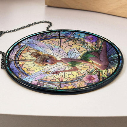 Disney Tinkerbell Suncatcher, Tinkerbell Fairy Disney Stained Glass, Window Hanging Home Decoration, Wall Hanging Decor, Gift For Her
