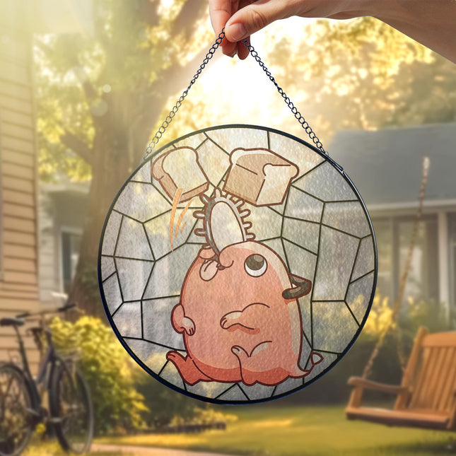 Pet Stained Glass Suncatcher – Printed Art – Window Hanging Home Decor & Gift for Anime Lovers