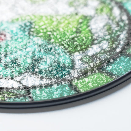 Bulbasaur Stained Glass Suncatcher, Floral Anime Decor