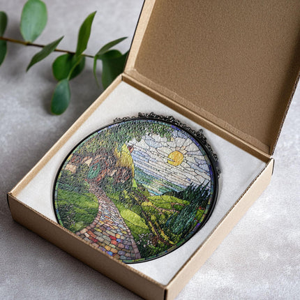 Handmade Shire Stained Glass Suncatcher: Fantasy Home Decor