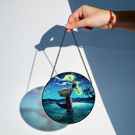 Alolan Marowak Suncatcher, Pokemon Inspired Moon Window Hanging, Pokemon Suncatcher, Acrylic Glass Suncatcher, Home Decor, Anime Fan Gift