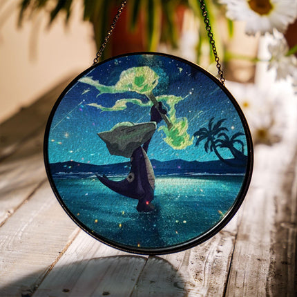Alolan Marowak Suncatcher, Pokemon Inspired Moon Window Hanging, Pokemon Suncatcher, Acrylic Glass Suncatcher, Home Decor, Anime Fan Gift