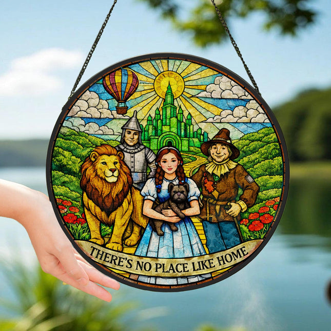 Wizard Witch Stained Glass Suncatcher, Oz Acrylic Suncatcher, Emerald City Decor, Movie Themed Window Hanging, Unique Home Keepsake
