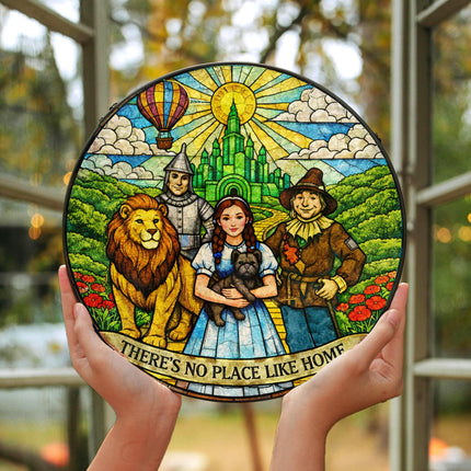 Wizard Witch Stained Glass Suncatcher, Oz Acrylic Suncatcher, Emerald City Decor, Movie Themed Window Hanging, Unique Home Keepsake