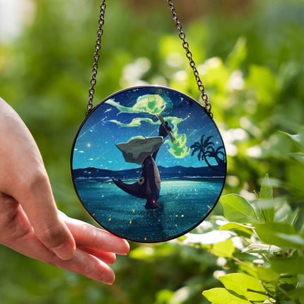 Alolan Marowak Suncatcher, Pokemon Inspired Moon Window Hanging, Pokemon Suncatcher, Acrylic Glass Suncatcher, Home Decor, Anime Fan Gift