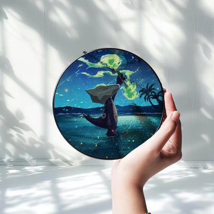 Alolan Marowak Suncatcher, Pokemon Inspired Moon Window Hanging, Pokemon Suncatcher, Acrylic Glass Suncatcher, Home Decor, Anime Fan Gift