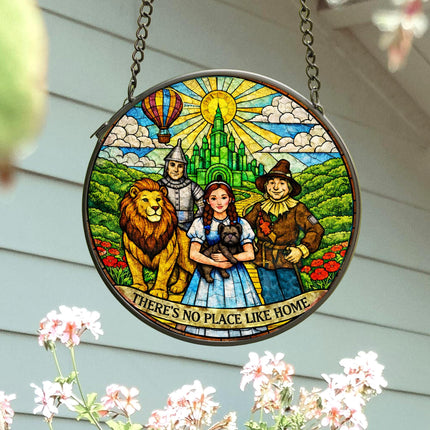 Wizard Witch Stained Glass Suncatcher, Oz Acrylic Suncatcher, Emerald City Decor, Movie Themed Window Hanging, Unique Home Keepsake