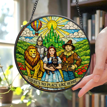Wizard Witch Stained Glass Suncatcher, Oz Acrylic Suncatcher, Emerald City Decor, Movie Themed Window Hanging, Unique Home Keepsake